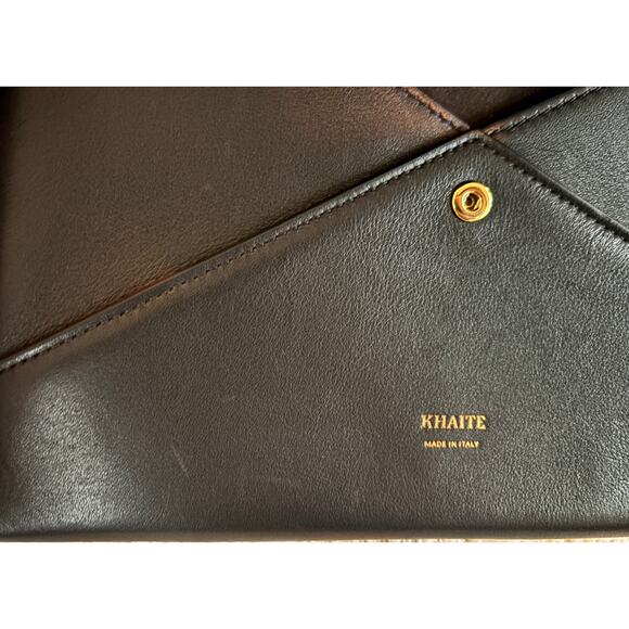 Khaite Envelope Clutch in Black Calfskin Leather Bag Made in Italy Authentic - Picture 2 of 9